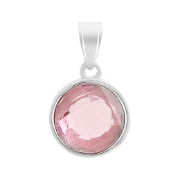 Silver pendant with phianites