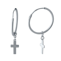 Silver earrings without stones