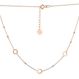 A gold necklace without stones