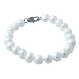 Срібний браслет з перлами