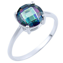 Серебряное кольцо с мистик топазом 4.62ct
