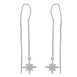 Silver Earrings with Fianites