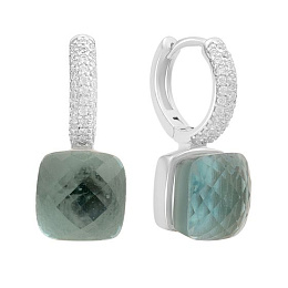 Silver Earrings with Fianites