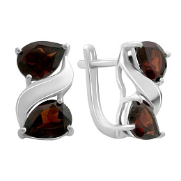 Срібні сережки з гранатом 4.9ct