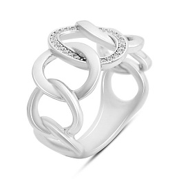Серебряное кольцо с фианитами