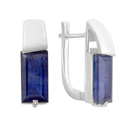 Срібні сережки з сапфіром 6.46ct