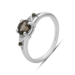 Срібна каблучка з раухтопазом (димчастим кварцом) 0.842ct