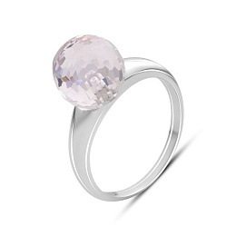 Срібна каблучка з фіанітами