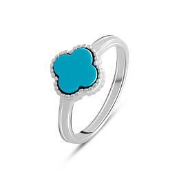 Silver ring with turquoise