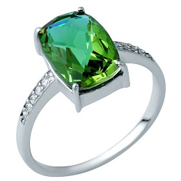 Серебряное кольцо с султанитом 3.53ct