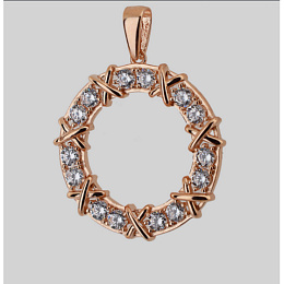 Золотая подвеска с фианитами 4.2ct