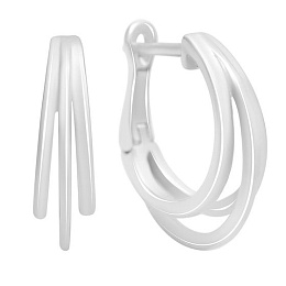 Silver earrings without stones