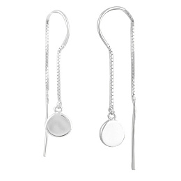 Silver earrings without stones