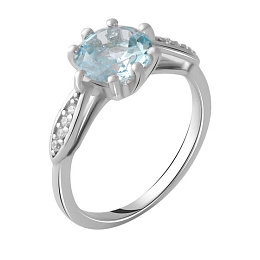 Silver ring with topaz 2.321ct