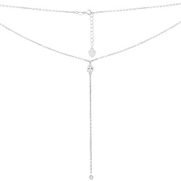 Silver necklace with phianites