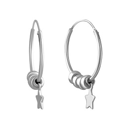 Silver earrings without stones