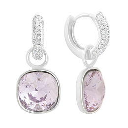 Silver Earrings with Fianites