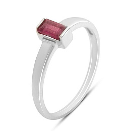 Серебряное кольцо с рубином 0.42ct