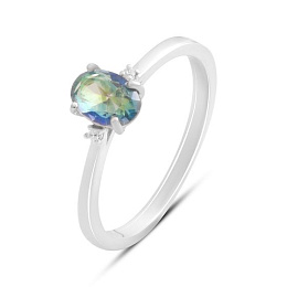 Срібна каблучка з містик топазом 0.597ct