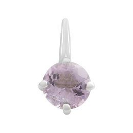 Серебряные серьги с аметистом
