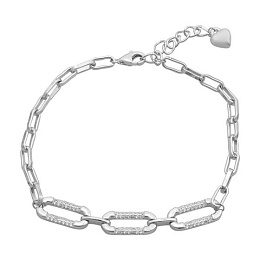 Срібний браслет з фіанітами