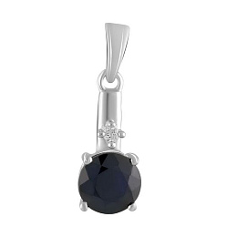 Серебряная подвеска с сапфиром 2.503ct