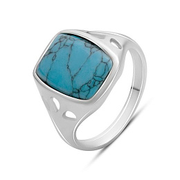 Silver ring with turquoise