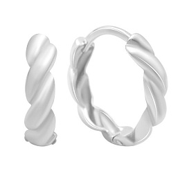 Silver earrings without stones