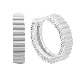 Silver earrings with 0.44ct phianites