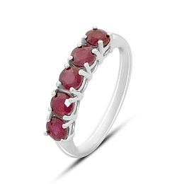 Серебряное кольцо с рубином 1.875ct