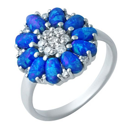 Silver ring with a 1.523-carat opal
