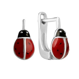 Silver earrings with yemallu