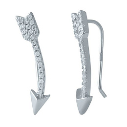 Silver Earrings with Fianites