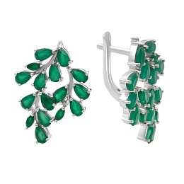 Silver earrings with agate 5.675ct