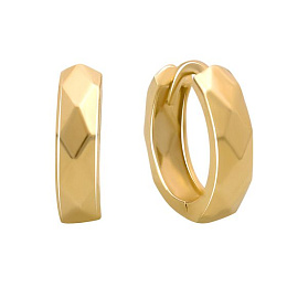 Gold earrings without stones