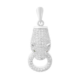 Silver pendant with phianites