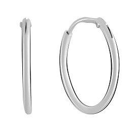 Silver earrings without stones