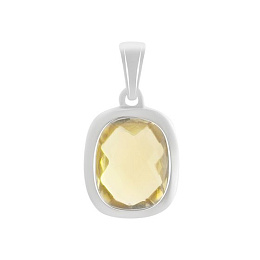 Серебряная подвеска с цитрином nano 2.87ct