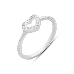 Silver Ring with Fianites