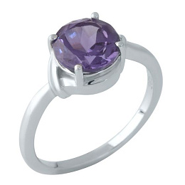 Silver ring with alexandrite