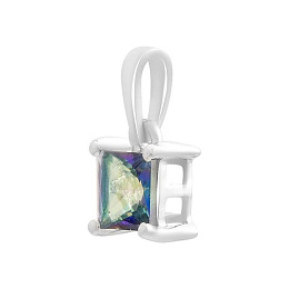 Серебряная подвеска с мистик топазом 0.5ct