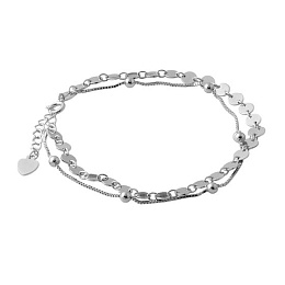 Silver bracelet without stones