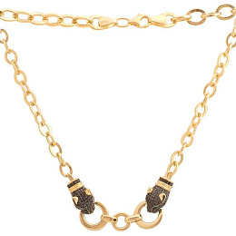 Золотое колье с фианитами 1.4ct