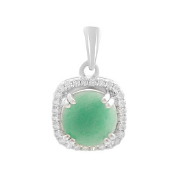 Серебряная подвеска с изумрудом 2.218ct