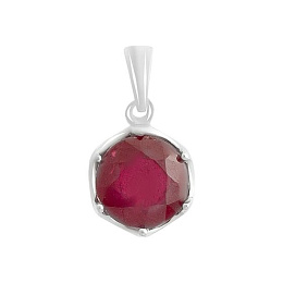 Sterling silver pendant with ruby 3.925ct