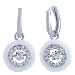 Silver earrings with ceramics