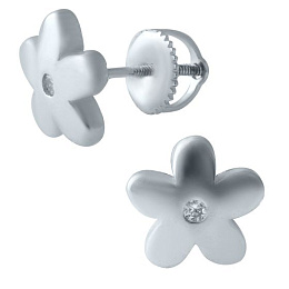 Silver Earrings with Fianites