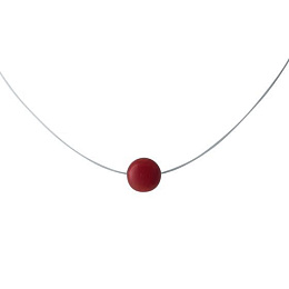 Silver pendant with coral
