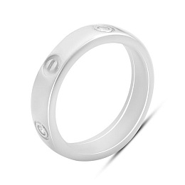 Silver ring with cubic zirconia