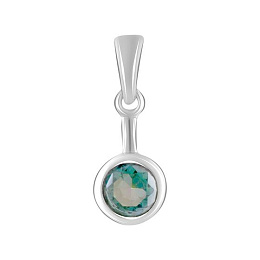 Silver pendant with a 0.783-carat mystic topaz